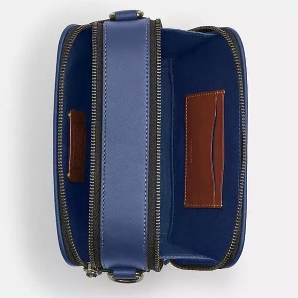 NWT Coach Wyatt Crossbody Bag CBG14 Denim/Deep Blue Smooth calf leather - Picture 9 of 9